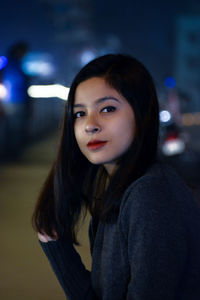 Close-up portrait of young woman