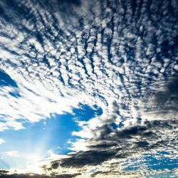 Low angle view of cloudy sky