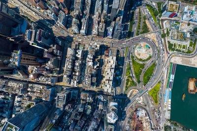 Aerial view of buildings in city