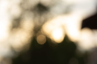 Defocused image of illuminated lights