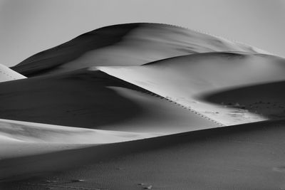 Eureka valley sand dunes against clear sky