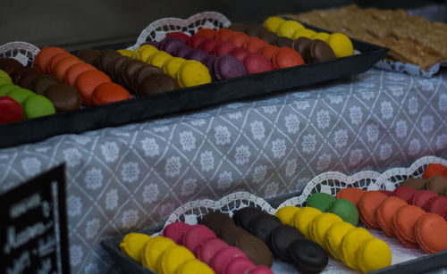 Colorful selection of macaroons