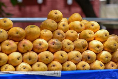 Close-up of fruits for sale at market stall