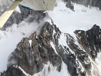 Panoramic view of snowcapped mountains