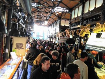 Group of people in market