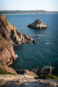 Southern part of the coastal stacks of nebida sardinia