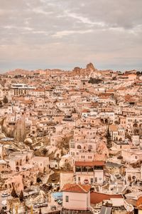 View of medieval town in turkey during the golden hour 