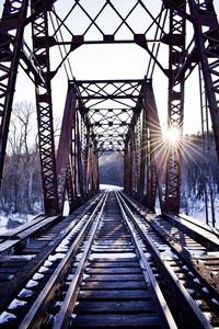 Railroad tracks against sky
