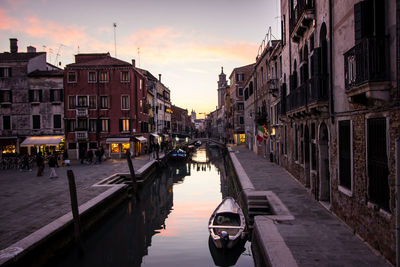 'venice canal at sunset'