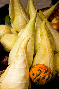 High angle view of fruits for sale in market