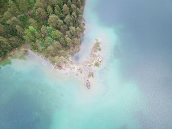 High angle view of sea shore