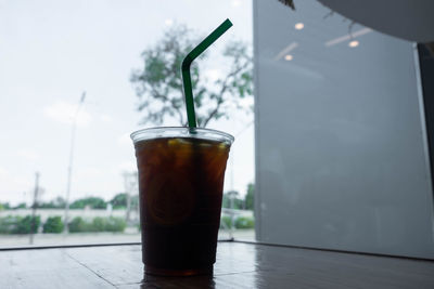 Close-up of drink on table