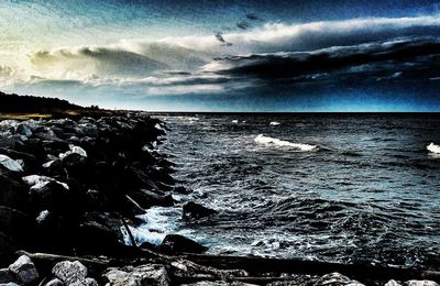 Scenic view of sea against sky