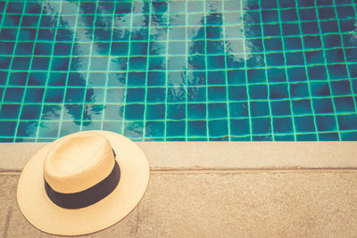 Rear view of woman wearing hat