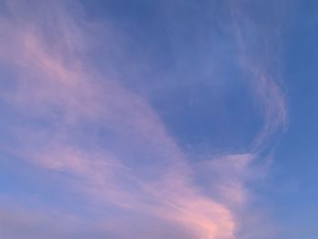 Low angle view of sky at sunset