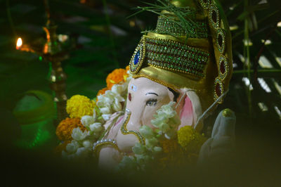 Close-up of buddha statue