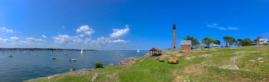 Panoramic view of sea against sky