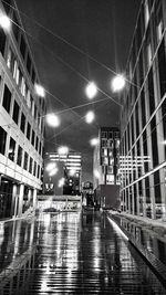 Illuminated city at night