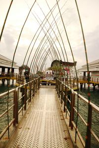 View of bridge over sea against sky