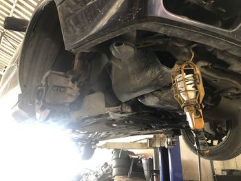 Low angle view of machine part