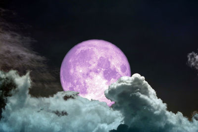 Digital composite image of moon against sky