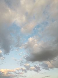 Low angle view of clouds in sky