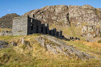 The abandoned cwmorthin slate quarry at blaenau ffestiniog in snowdonia, wales