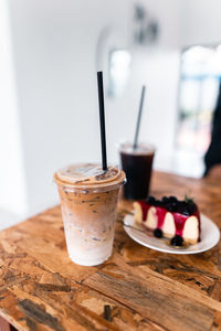 Close-up of drink on table