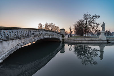 Bridge over river against sky