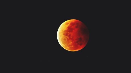 Low angle view of moon in sky