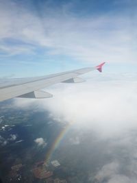 Airplane flying in sky