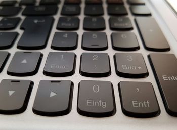 Close-up of computer keyboard