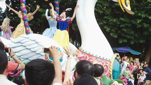 Group of people enjoying in music concert