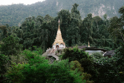 Low angle view of temple against sky