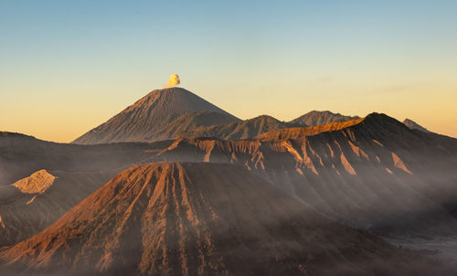 Scenic view of desert during sunset