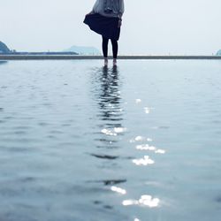 People standing in water