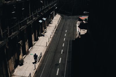 Woman walking in city