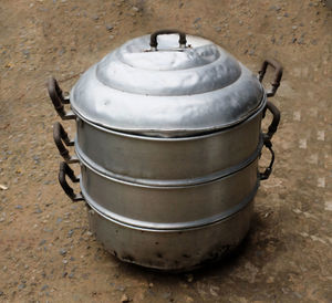 Close-up of container on table