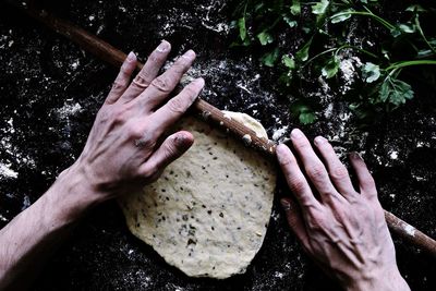 Close-up of woman hand