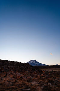 Maipo vulcan at andes mountain range in argentina and chile