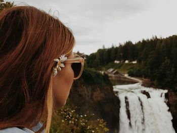 Woman looking at camera