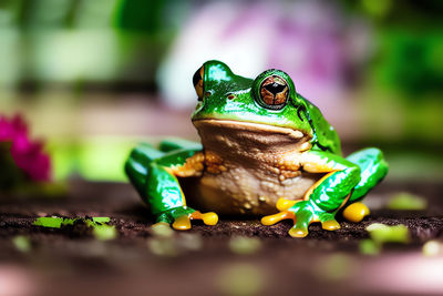 Close-up of frog