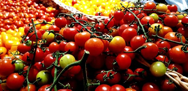 Full frame shot of fruits for sale in market