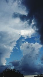 Low angle view of cloudy sky
