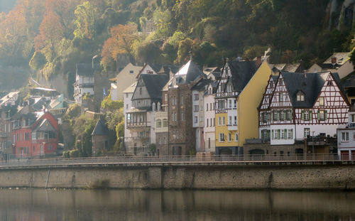 Cochem in autumn with moselle river, cochem, germany