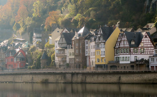 Cochem in autumn with moselle river, cochem, germany