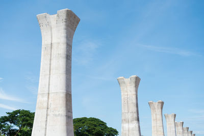 Low angle view of statue against clear sky