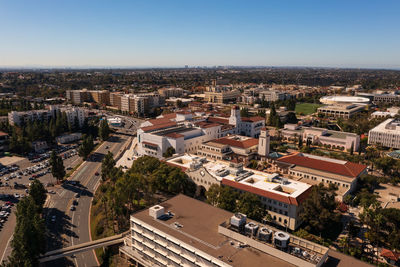 San diego state university college campus, aerial view