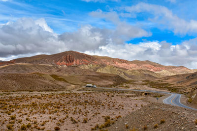 Scenic view of desert against sky