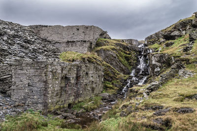 The abandoned cwmorthin slate quarry at blaenau ffestiniog in snowdonia, wales